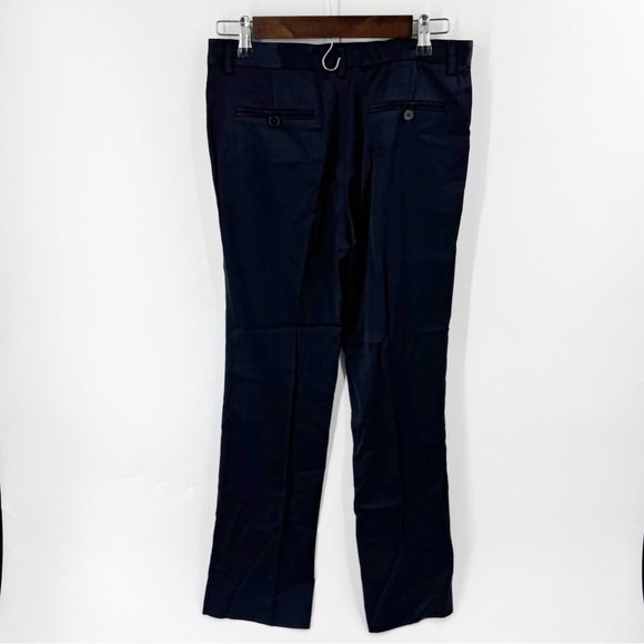 ✅ THEORY BLACK SATIN TROUSER PANTS SIZE 4 STRAIGHT LEG - Picture 5 of 5